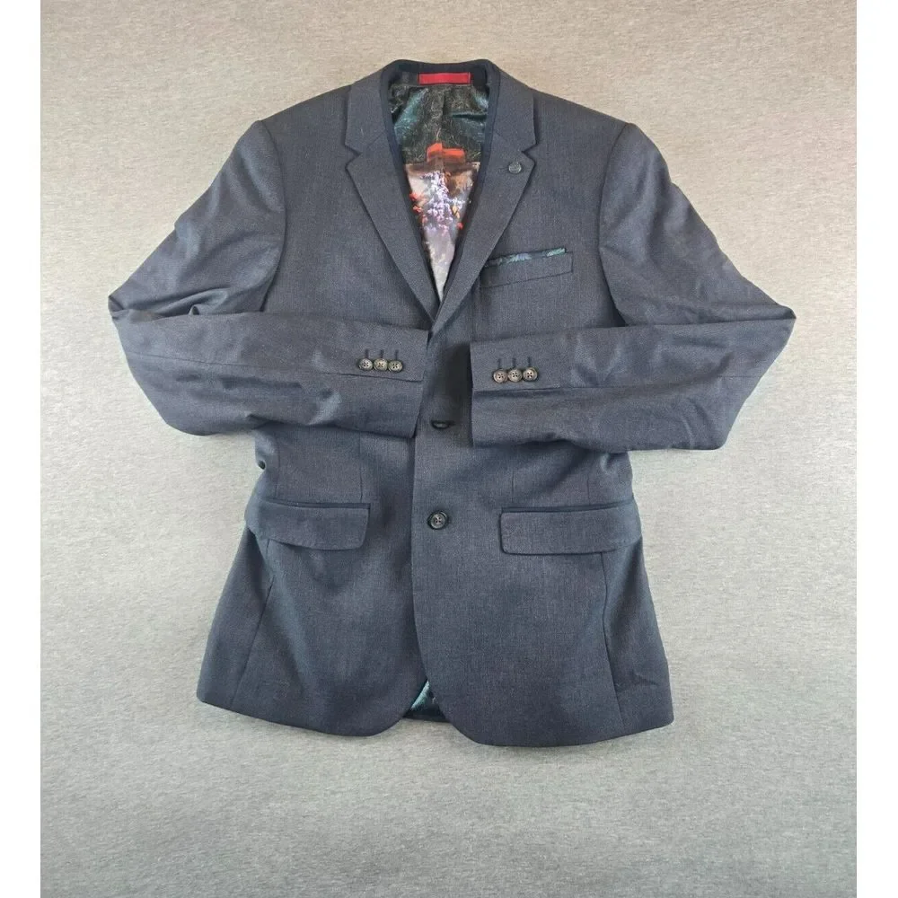 Ted Baker London Blazer Suit Jacket Men's Size 2‎ Small Floral Painting Lining